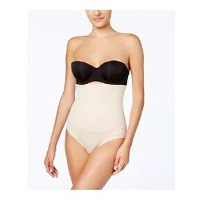 Maidenform 1854 Firm Control Hi-Waist Brief Shapewear sz XL Latte Lift